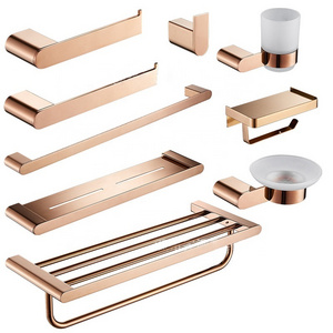 stainless steel washroom accessories wall hung rose gold bathroom accessories set