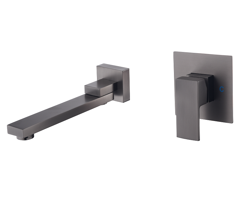 Wall Mounted Faucet Concealed Faucet Hotel Bathroom Embedded Basin Cold and Hot Water Basin Faucet