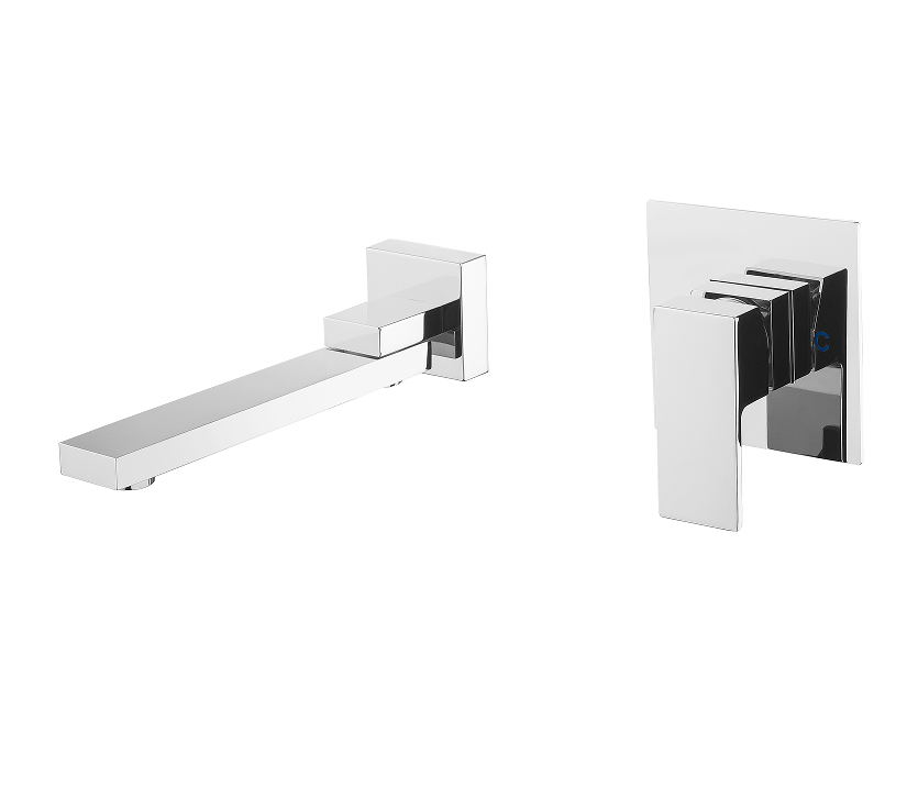 Wall Mounted Faucet Concealed Faucet Hotel Bathroom Embedded Basin Cold and Hot Water Basin Faucet