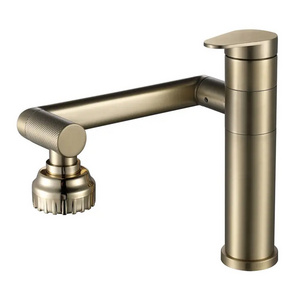 1080 degree swivel rotating robotic arm extension basin sink gold faucet for bathroom sink