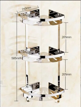 Bathroom Stainless Steel 304 3 Layers Corner Shelf/ Bathroom Shelf/ Towel organizer Rack