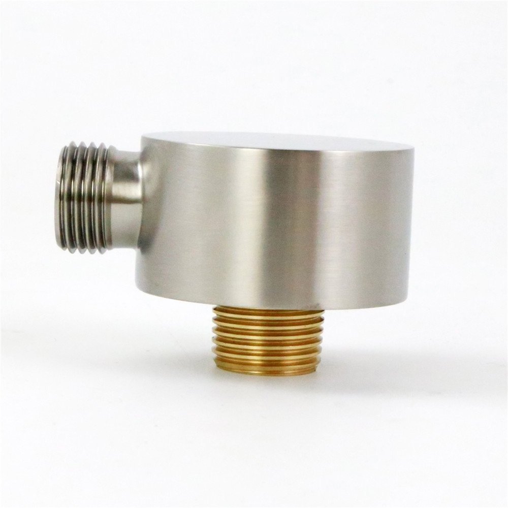 Modern Bathroom shower head joint Brass brushed nickel 1/2