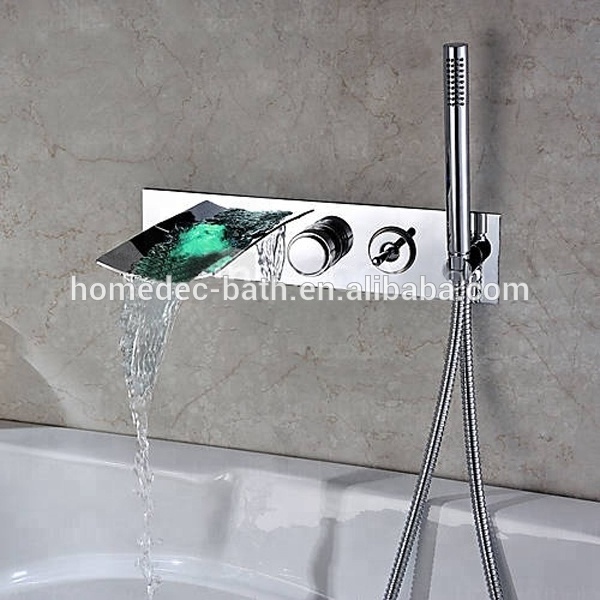 wall mounted LED Bathtub Bath Shower Faucets with Hand Shower