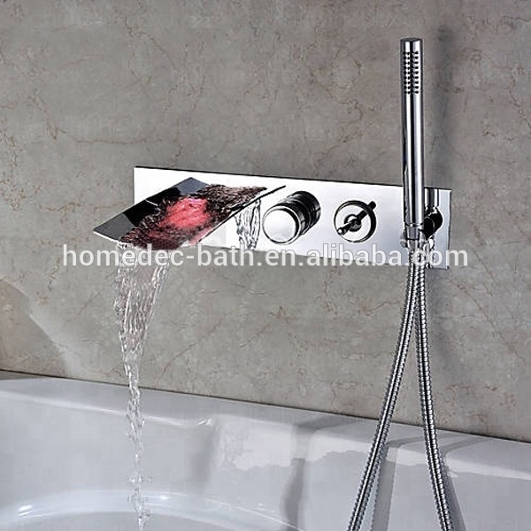 wall mounted LED Bathtub Bath Shower Faucets with Hand Shower