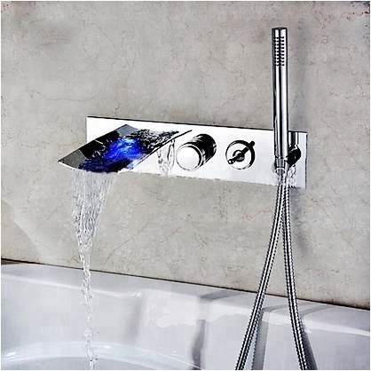 wall mounted LED Bathtub Bath Shower Faucets with Hand Shower