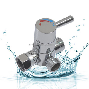 Cold and hot water mixing valve for bath and shower, 3 way inlet water valve for bidet sprayer