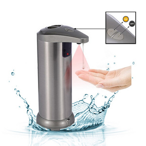 New Version Update Button Automatic Soap Dispenser, Stainless Steel Touchless Hand Free Motion Sensor Automatic Soap Dispenser