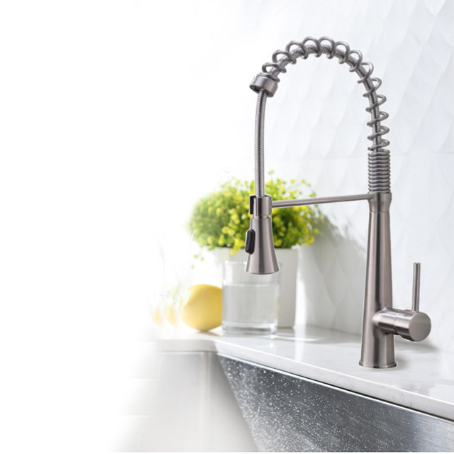 Hot Selling Modern Put Down Brass Long Kitchen Faucet For Kitchen Sink