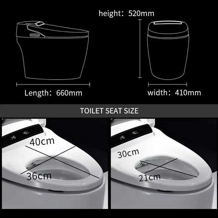 Japanese Fashion automatic Sensor Flush Bathroom One Piece Intelligent wc Commode smart toilet bidet bowl