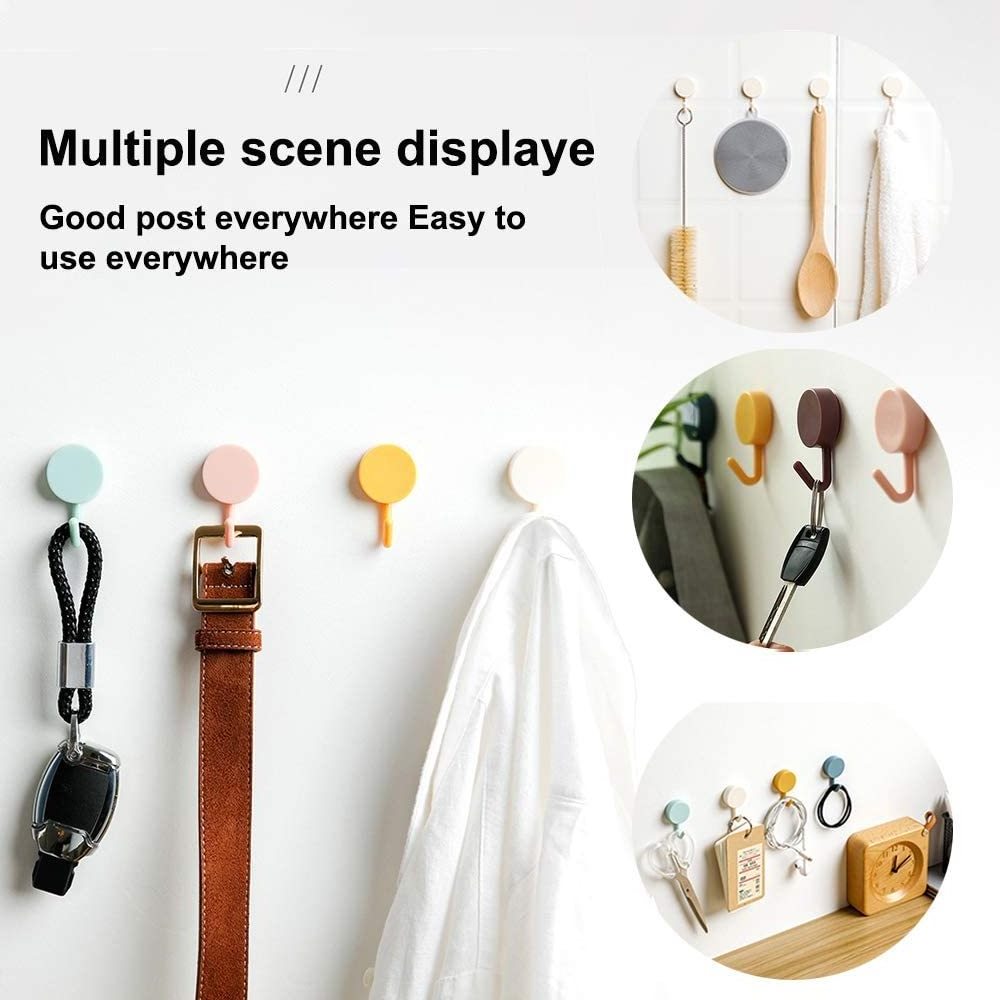 Adhesive Kitchen Wall Hooks 10 Packs Key Hook Holder Decorative Rack