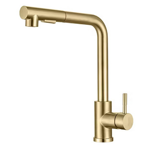 modern 304ss stainless steel brushed gold pull out kitchen faucet sink mixer tap