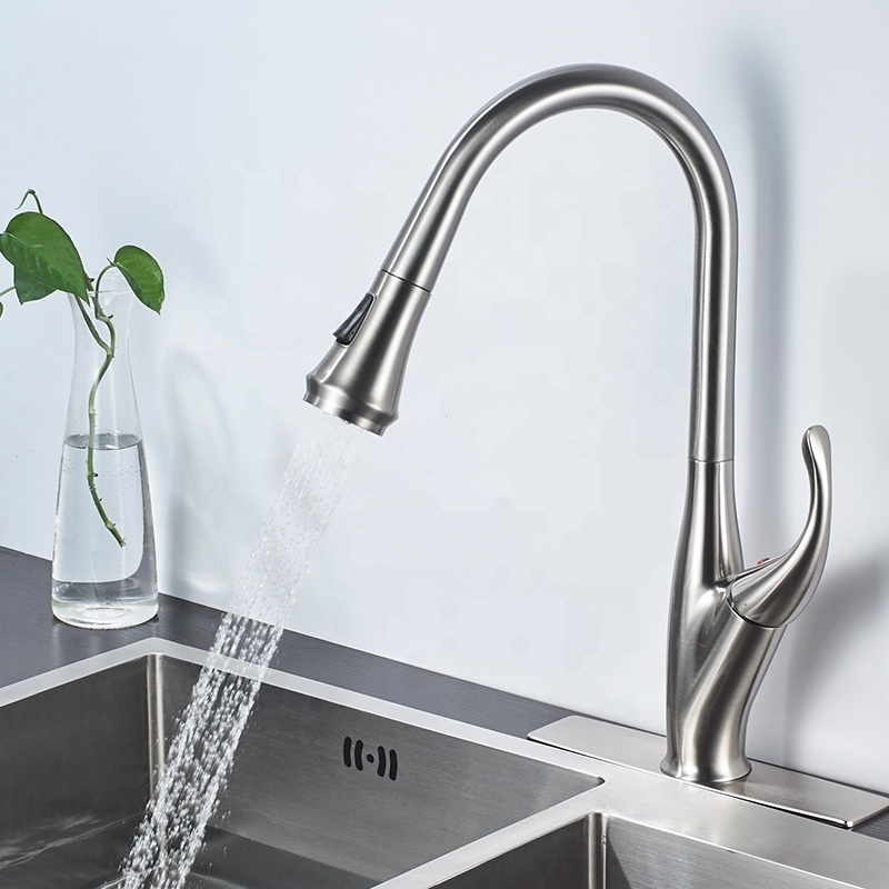 New Design Kitchen Faucet Hot And Cold Water Tap Brass Pull Down Mixer Faucet Kitchen