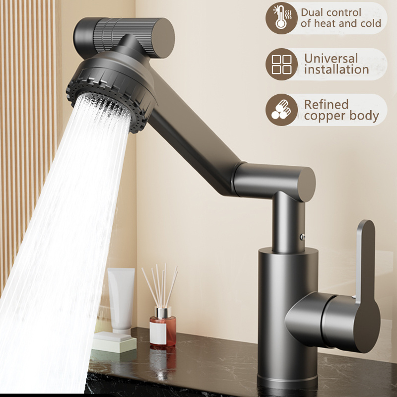 360 rotary brass  basin faucet mixer bubble anti -splash hot cold faucet for hotel apartment