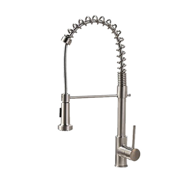 China Modern Design Tap Pull Out Farmhouse spring Kitchen Faucet