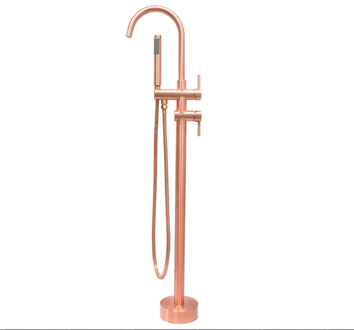 Floor Bathtub faucets rose gold  free standing tub faucet