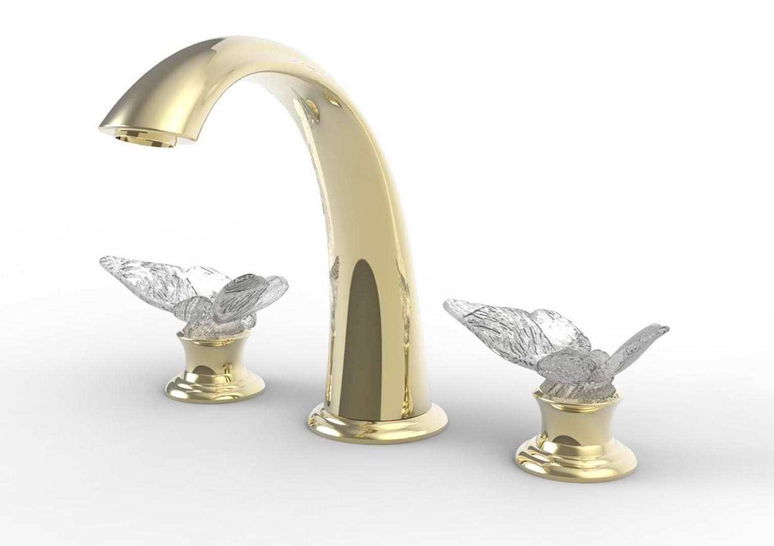 Bathroom faucets gold and chrome washbasin sink mixer classic crystal handle bathroom faucet