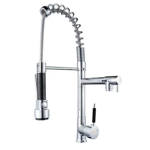 Modern Design with Spring Pull out Chrome Single Hole Kitchen Tap Sink Faucet