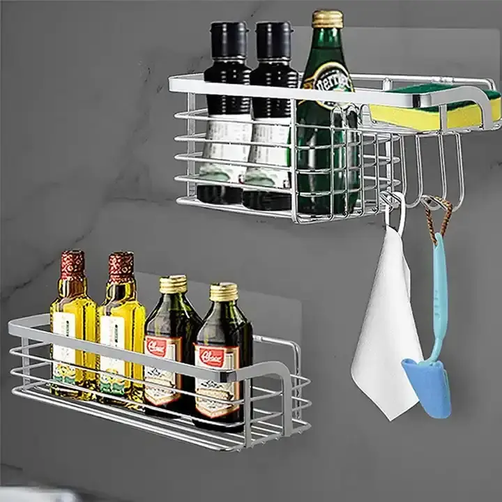 Hot Sell Wall Mounted Stainless Steel Soap Rack Shower Caddy Organizers Bathroom Shelf