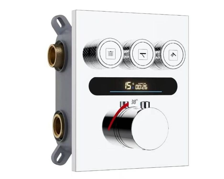 Wall Mounted Bathroom Shower Valve Intelligent Constant Temperature Digital Display Shower Diverter Valve Mixer