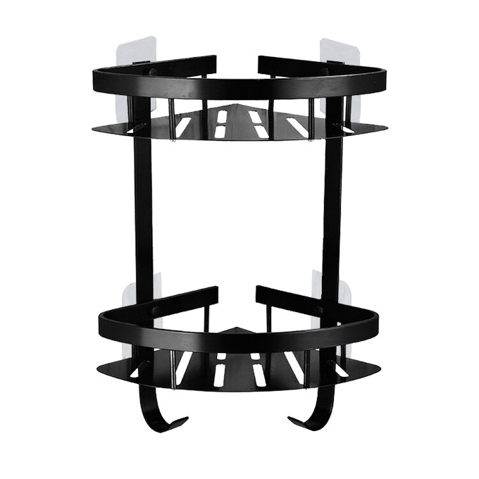 Bathroom Shower Corner Shelf Black Shower Shelf Adhesive Aluminum Corner Shower Caddy