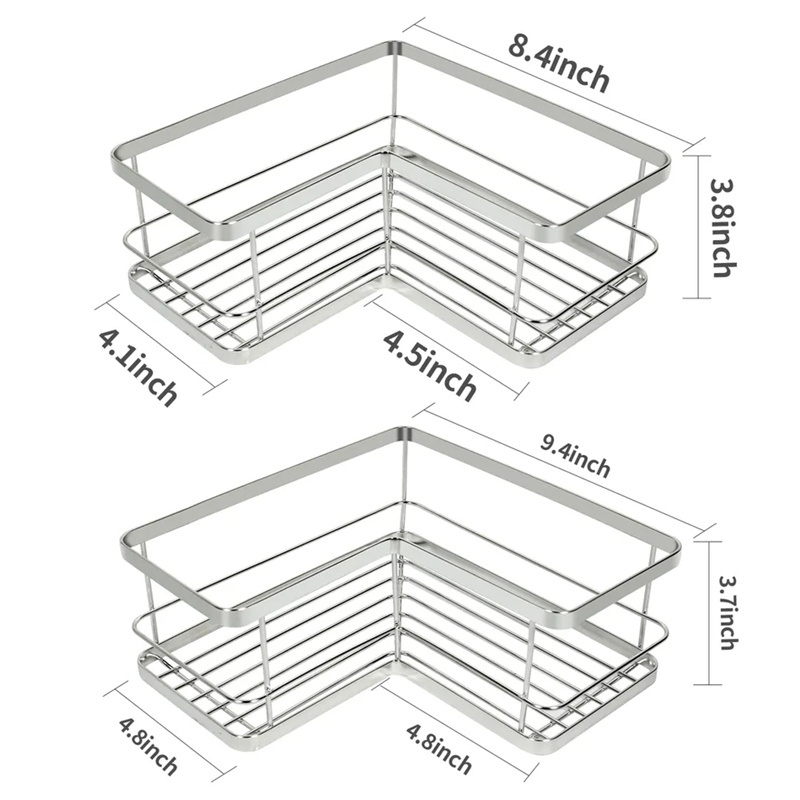 No drilling black bathroom shelves corner shower caddy shelf adhesive replacement wall mounted storage organizer rack