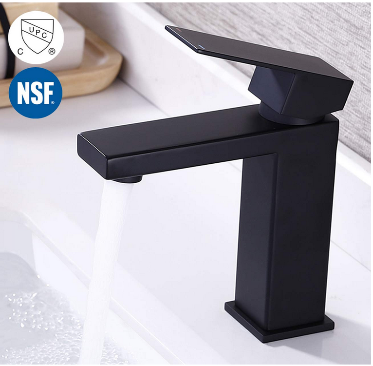 2019 New products Modern Bathroom Faucet Single Handle Vanity Sink Faucet SUS Rust Free Matte Black ss304 basin faucet