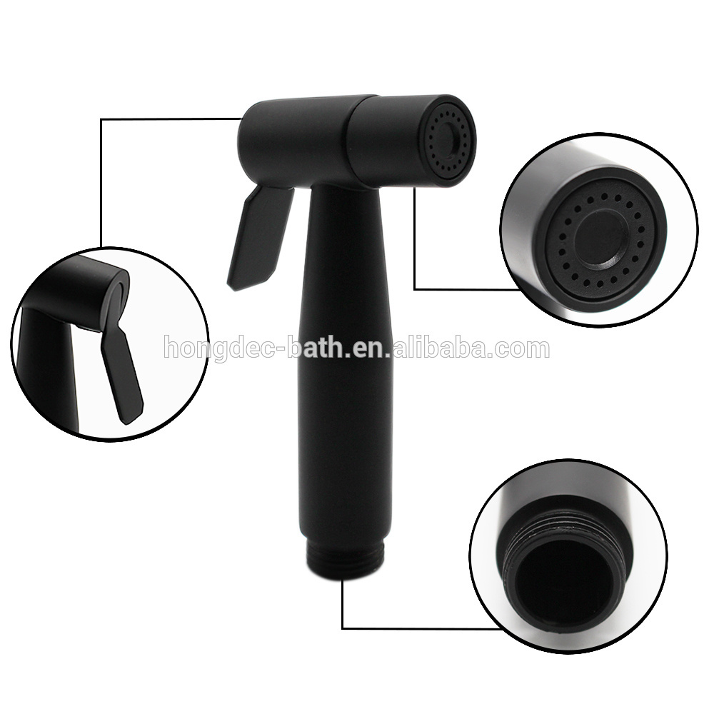 2019 Hand Held Toilet Bidet Sprayer, Premium Stainless Steel Black Diaper Sprayer Shattaf Bathroom bidet spray black