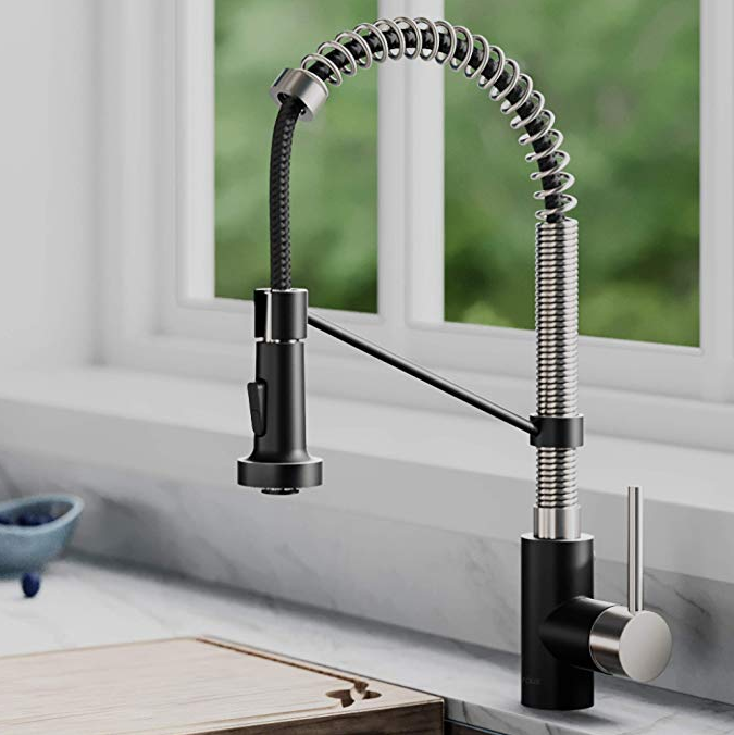 Manufacturers in china brass/Matte Black sprayer flexible faucet pull down kitchen faucet industrial