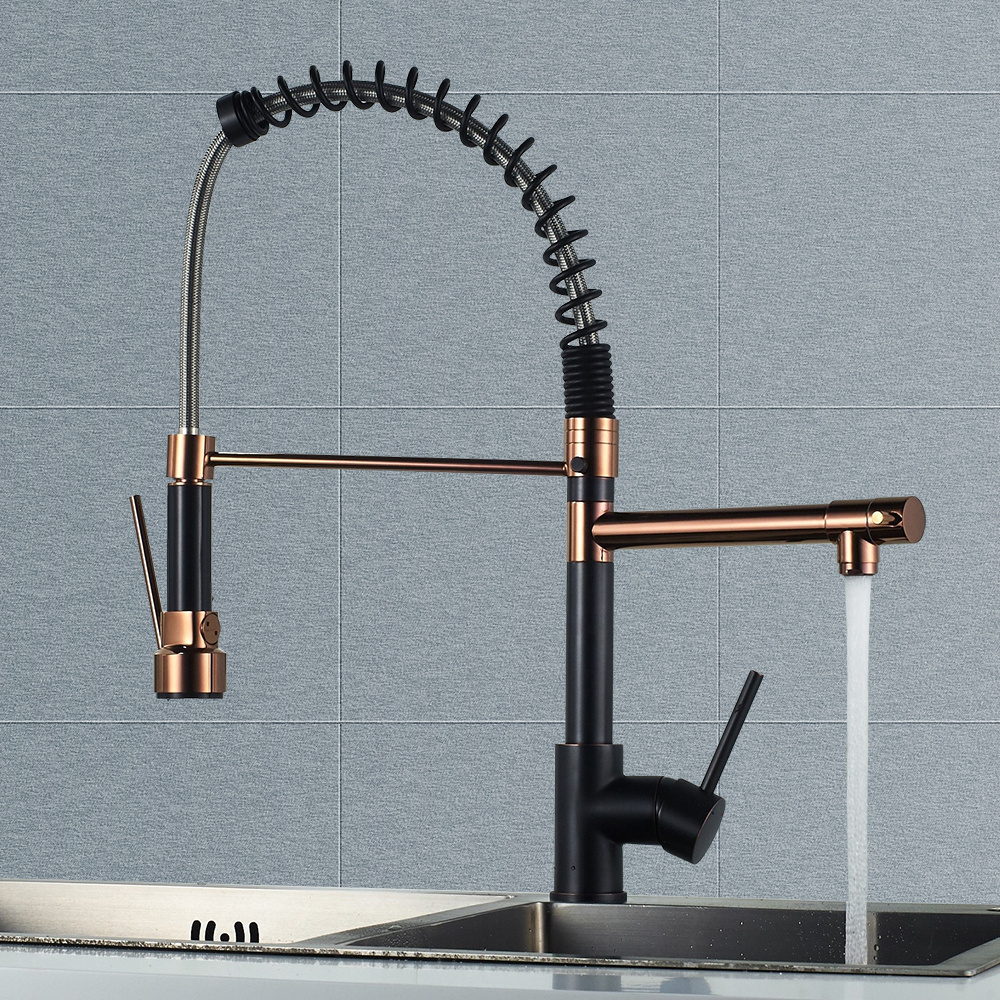 2019 Luxury Rose Gold ORB Tap Watermark Deck Mounted Pull Down Kitchen Faucet