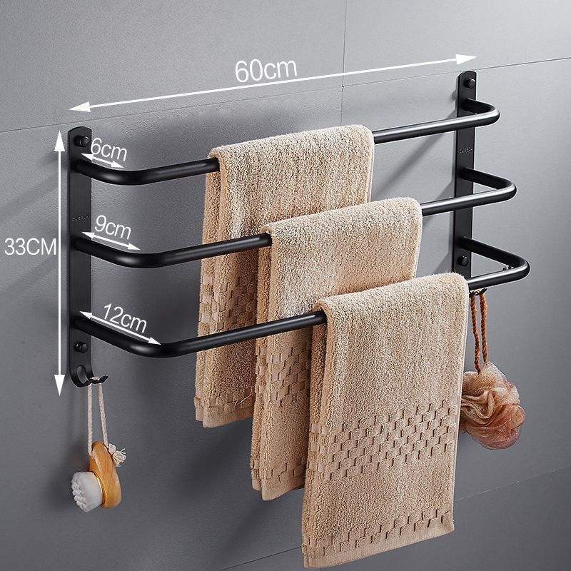 Bath Towel Bars Stainless Steel Bathroom 3-Tiers Ladder Towel Hanging Shower Storage Rack