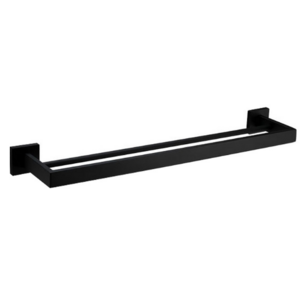 Bath Accessories Premium Thicken Stainless Steel Square Shower Towel Rack for Bathroom, Towel Holder  (Matte Black,24 inch)