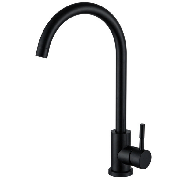 Supply contemporary deck mounted matte black faucet kitchen stainless steel 304 kitchen water sink faucet mixer tap