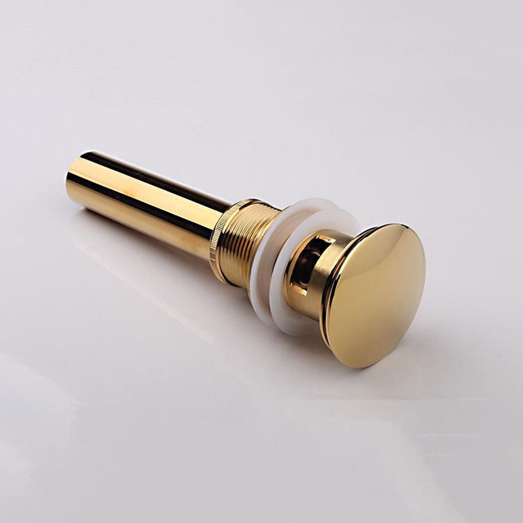 Bathroom gold finish with overflow replacement sink pop up waste drain