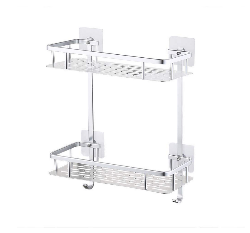 Bathroom Shelf Shower Shelf Adhesive Aluminum Shower Caddy for Shampoo Holder