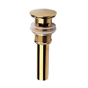 Bathroom gold finish with overflow replacement sink pop up waste drain