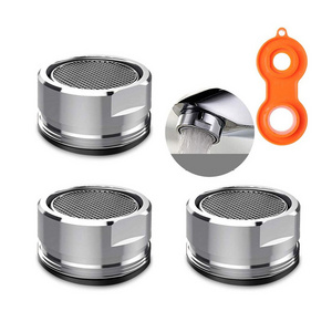 3 Pack Faucet Aerator Bathroom Sink Aerator Kitchen Faucet Filter with Gasket and a Faucet Aerator Wrench