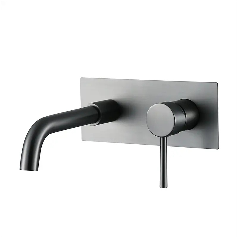 2023 Hot Sale mixer anti-scratch water tap black basin faucets wall-mounted basin faucet