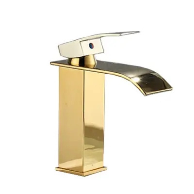 beautiful design  waterfall basin faucet brass material ceramic caridge bathroom faucet black