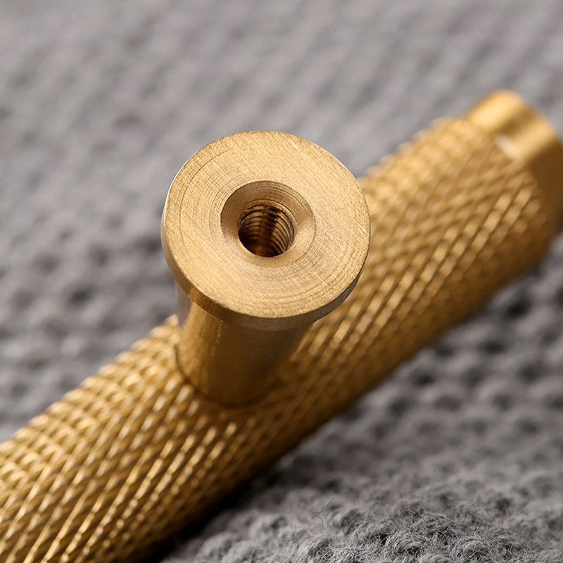 Furniture Handles knurled brass gold cabinet handle pull for Wardrobe Dresser Cupboard Cabinet Drawer