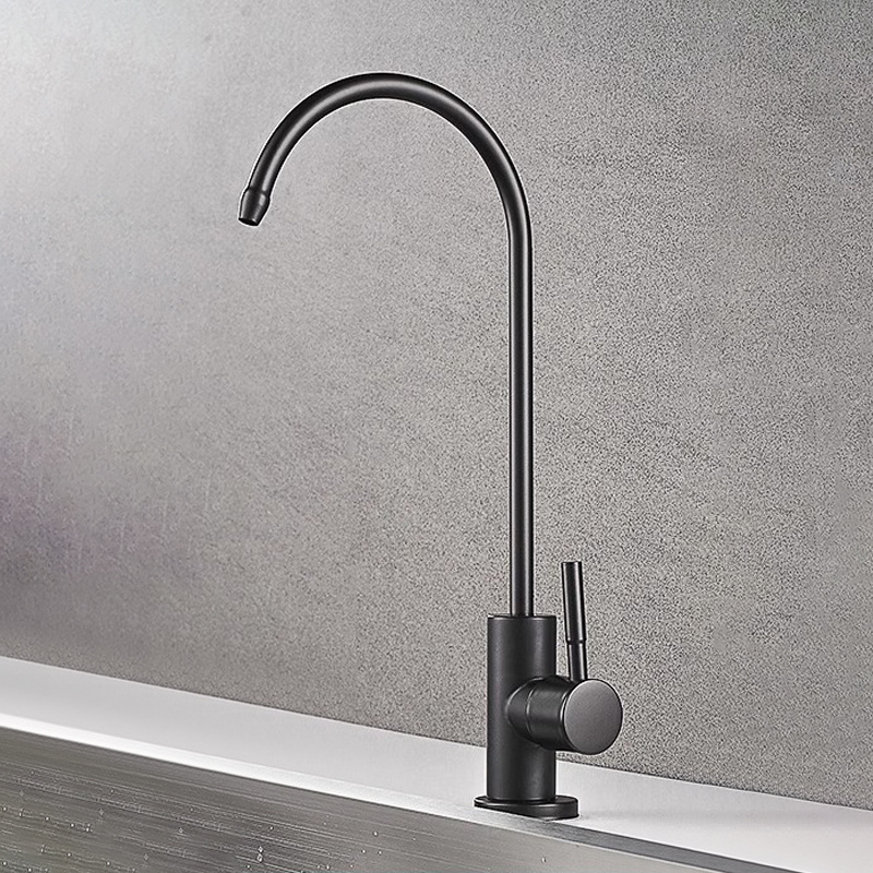 new design faucet kitchen tap for hotel apartment kitchen stainless steel brushed hot and cold mixed faucet