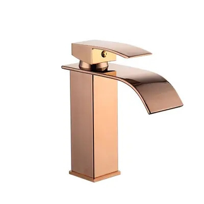 beautiful design  waterfall basin faucet brass material ceramic caridge bathroom faucet black