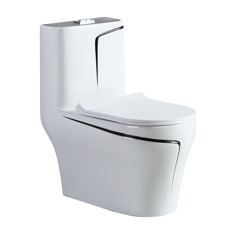 Chinese Luxury design Sanitary Ware Water Closet ceramic Bathroom toilet bowl Wc One Piece Toilets for sale