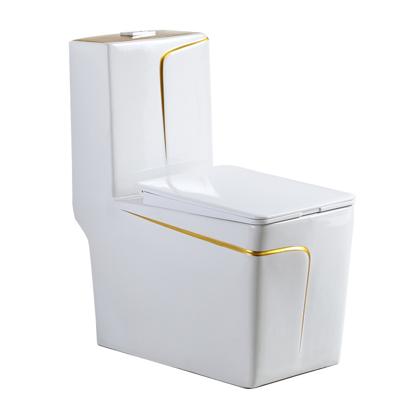 Chinese Luxury design Sanitary Ware Water Closet ceramic Bathroom toilet bowl Wc One Piece Toilets for sale