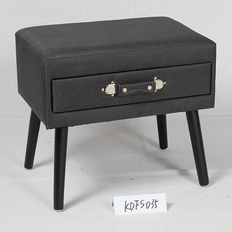 Multifunctional Furniture Foldable Storage Stool With Drawer