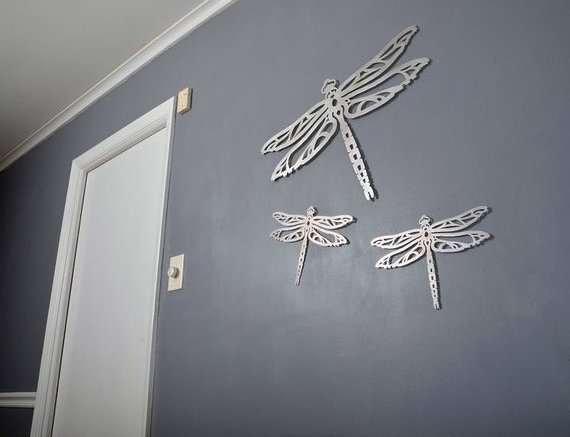 Metal Matrrial Dragonfly Wall Hanging For Home Decoration Items