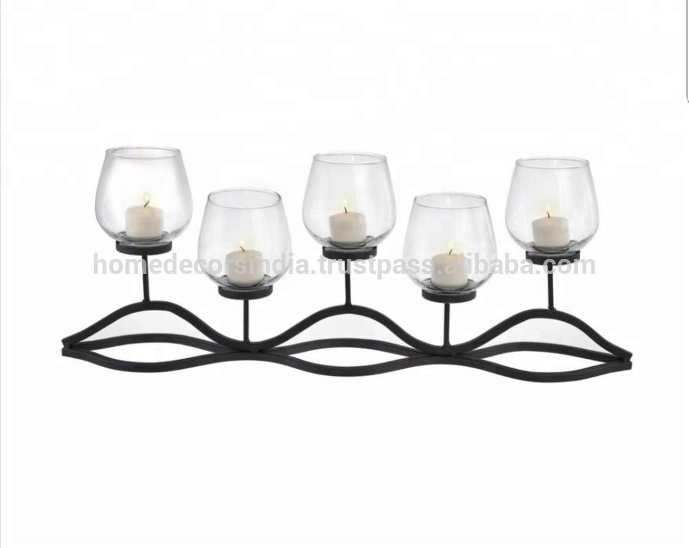 Hurricane Crystal Candle Holder Candelabra for Wedding Home Decoration