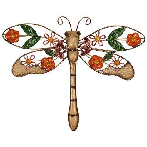 Metal Matrrial Dragonfly Wall Hanging For Home Decoration Items