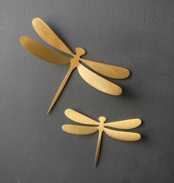 Metal Matrrial Dragonfly Wall Hanging For Home Decoration Items