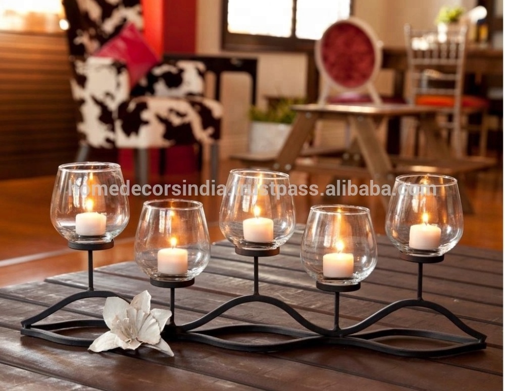 Hurricane Crystal Candle Holder Candelabra for Wedding Home Decoration