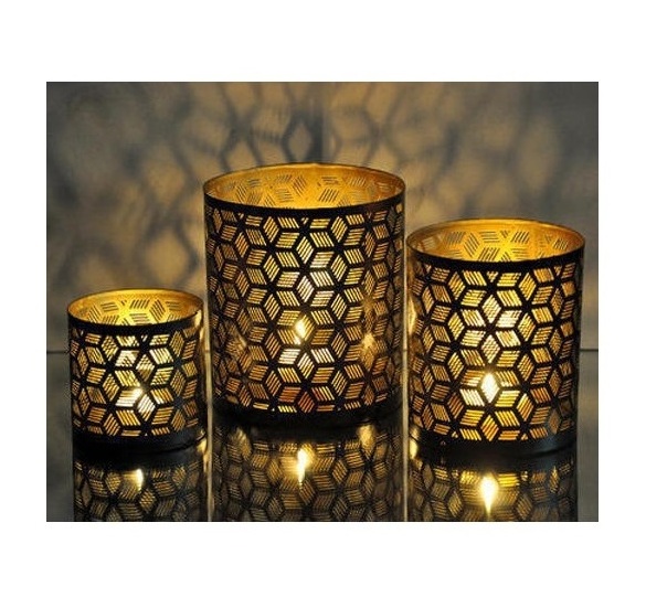 Tea Light Candle Holder Votive Candle Holders Decorative Dining Table Sunflower Design Metal Tea Light Votive Holder